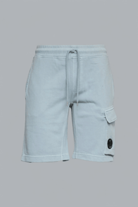 COTTON DIAGONAL FLEECE CARGO SWEATSHORTS