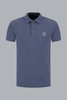 S.I. GHOST ORGANIC COTTON PIQUÉ POLO SHIRT SLATE BLU