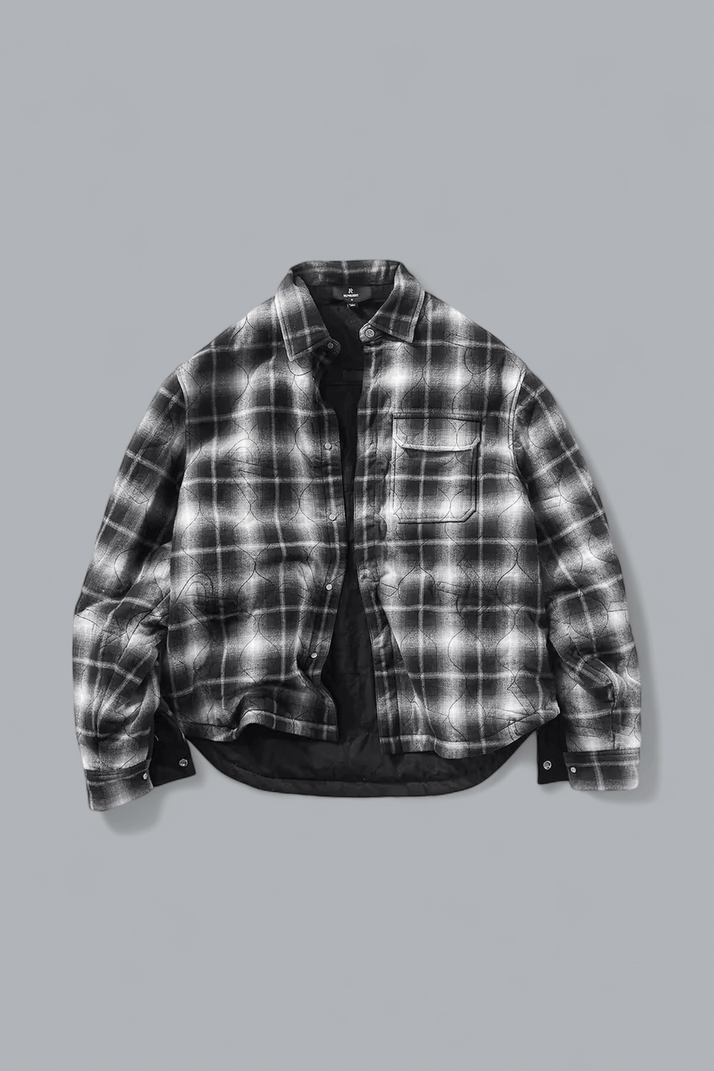 LOGO QUILTED FLANNEL SHIRT