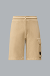 COTTON DIAGONAL FLEECE CARGO SWEATSHORTS