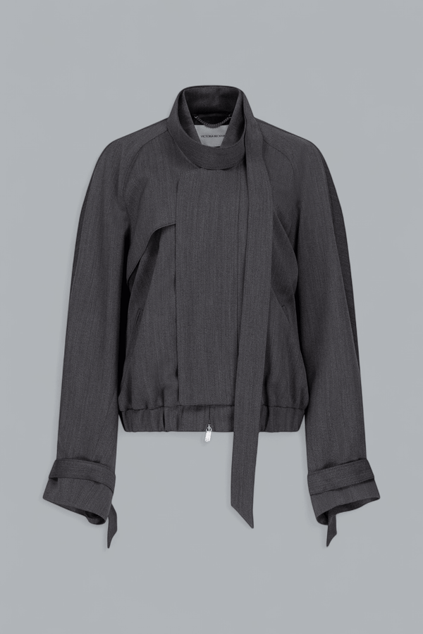 SCARF BOMBER JACKET