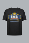 RHUDE RACING CREST T-SHIRT VINTAGE ZWART/MARINEBLAUW