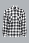 BONES FLANNEL OVERSHIRT BLACK