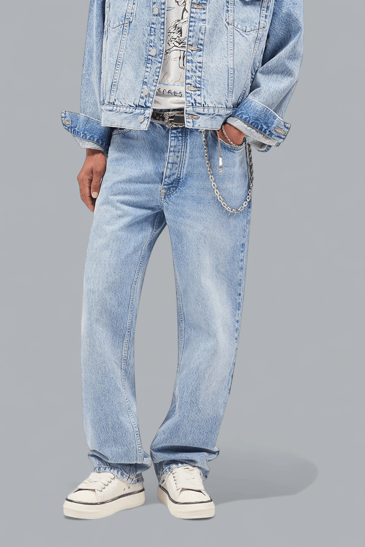 HEATON DENIM STRAIGHT JEANS