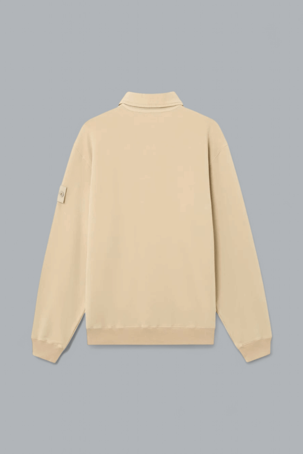 ORGANIC COTTON STRETCH FLEECE GHOST POLO SWEATER