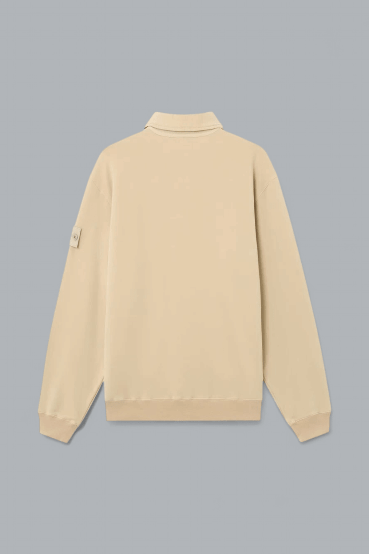 ORGANIC COTTON STRETCH FLEECE GHOST POLO SWEATER