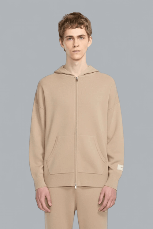 ATELIER KNIT ZIP THROUGH HOODIE