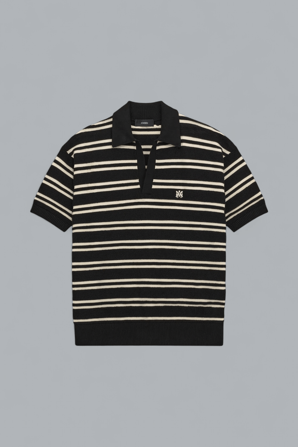 MA STRIPE KNIT POLO SHIRT