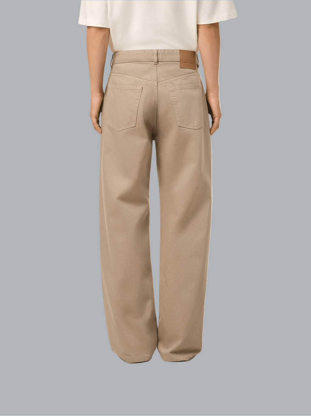 LARGE FIT JEANS BEIGE TAUPE