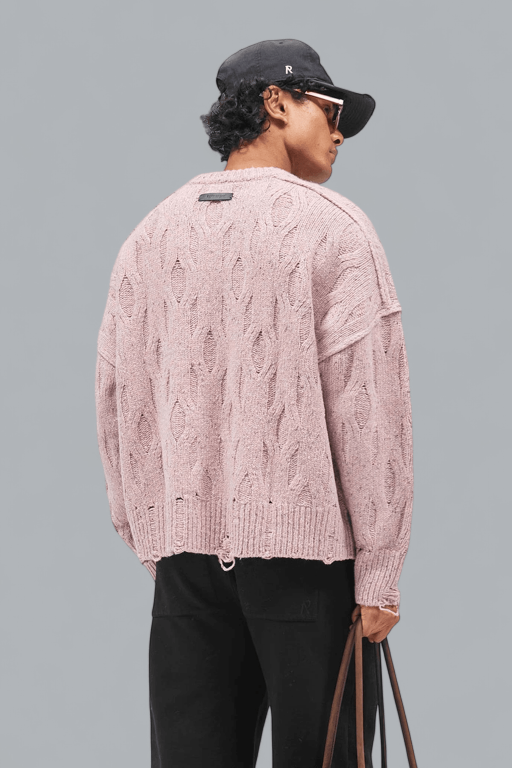 DISTRESSED KNIT CREWNECK