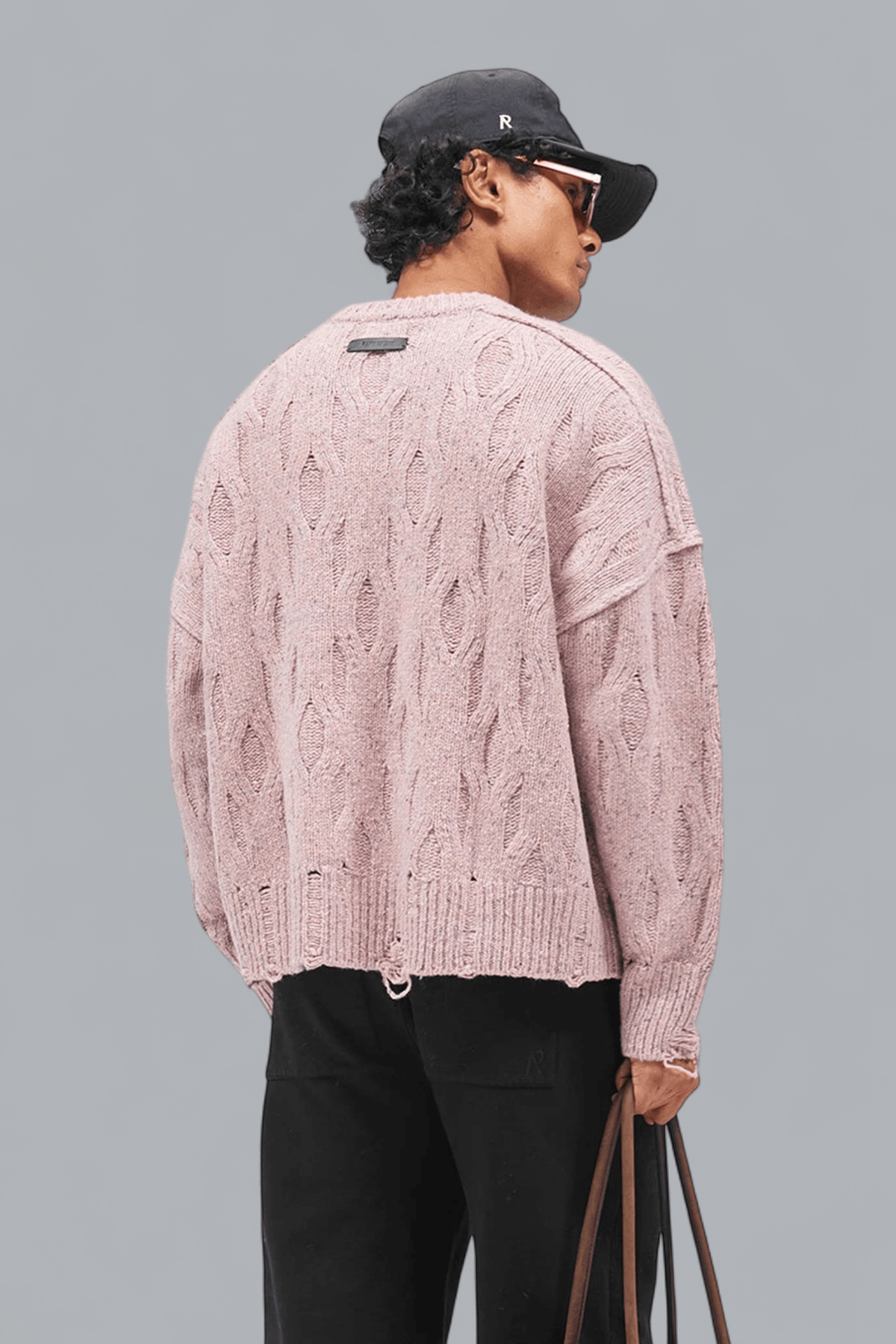 DISTRESSED KNIT CREWNECK