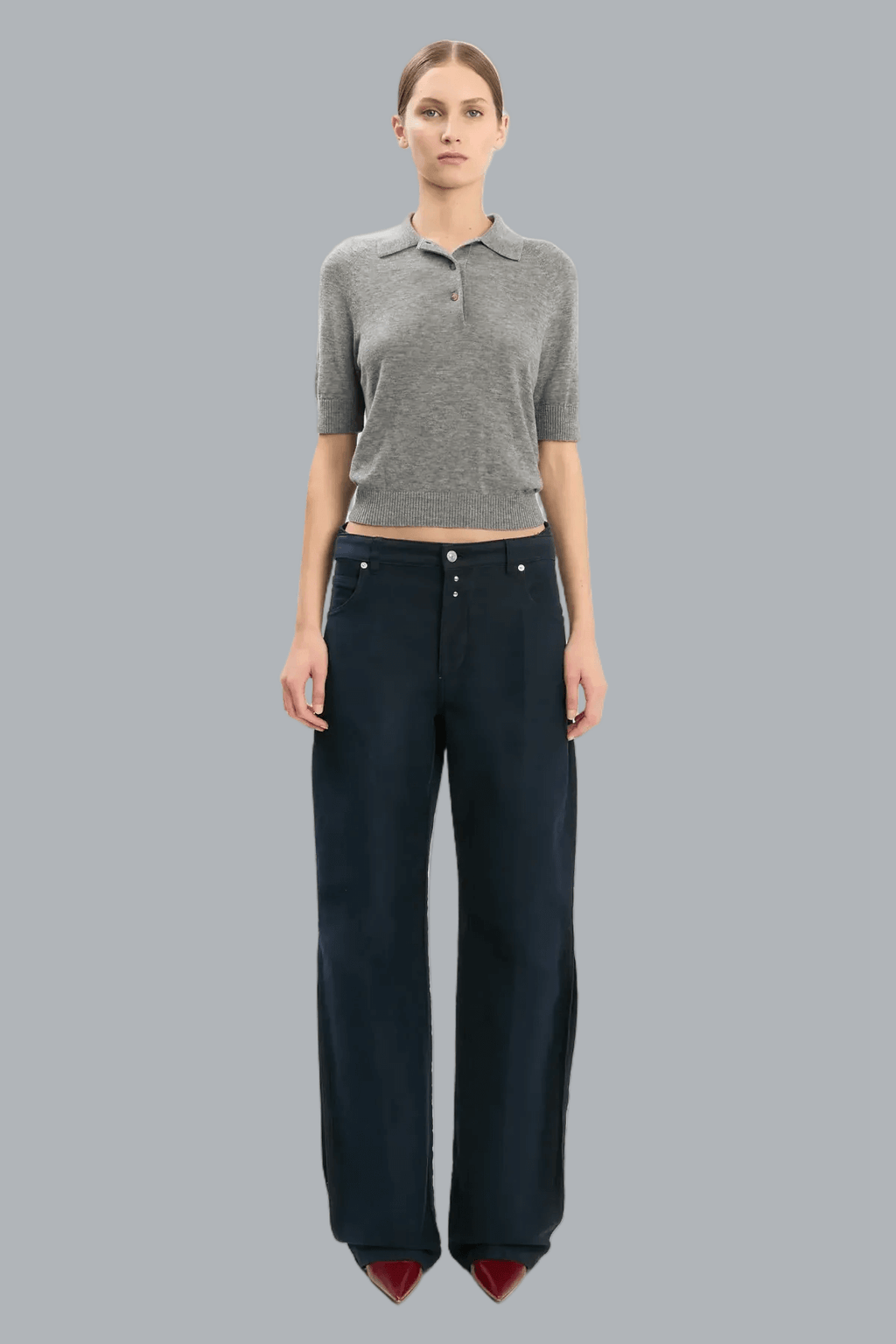 SPLIT DETAIL UTILITY TROUSER NAVY