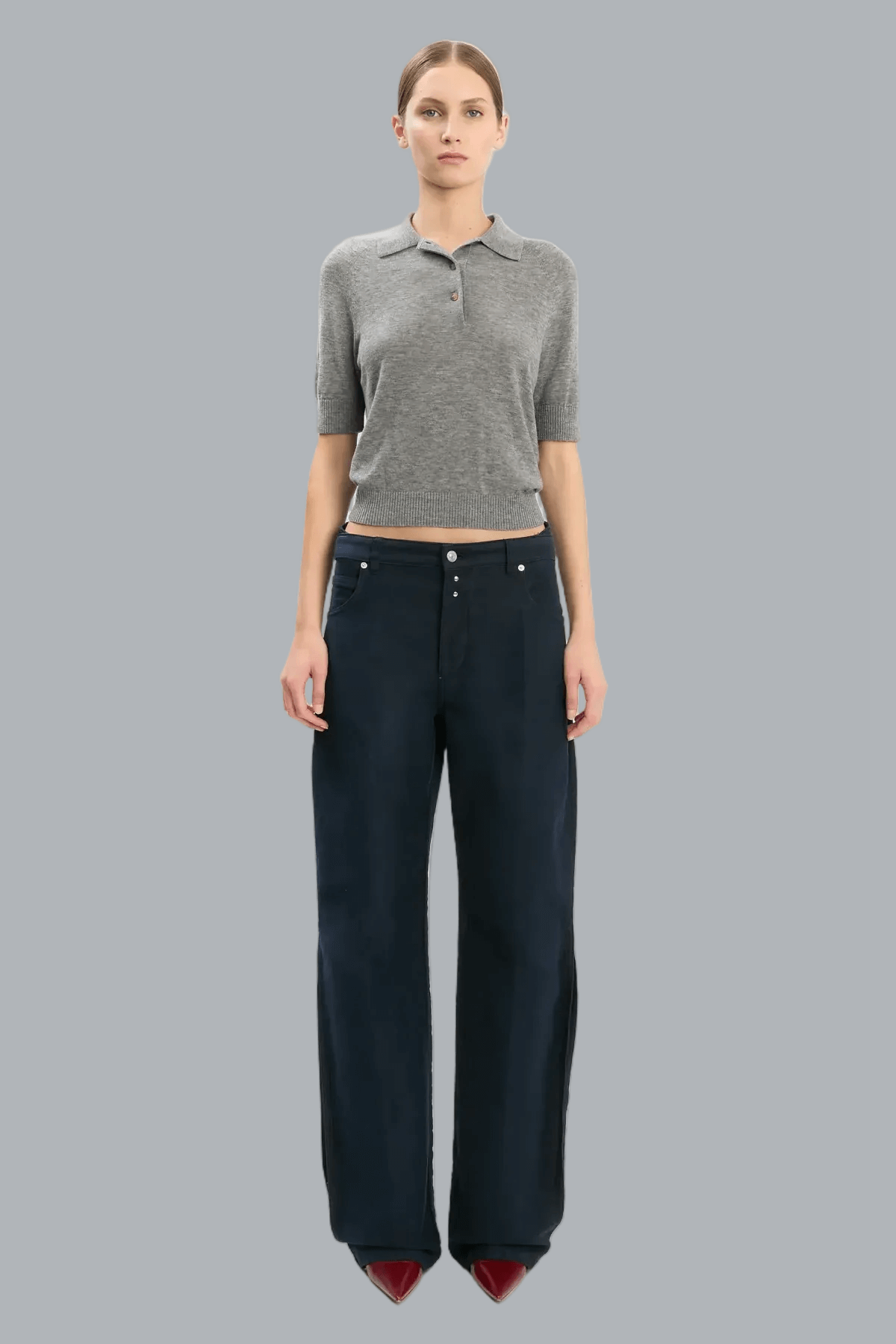 SPLIT DETAIL UTILITY TROUSER NAVY