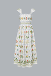 TROPICAL PORCELAIN MAXI DRESS