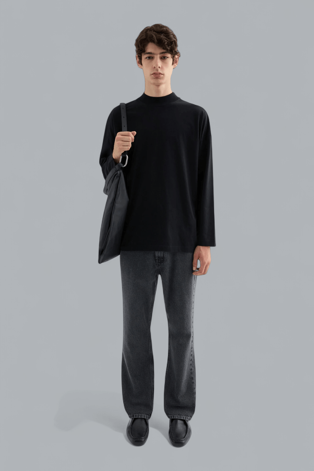 MOCK NECK LONG SLEEVE T-SHIRT