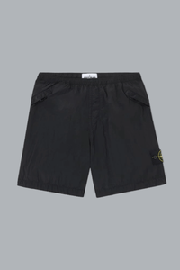 NYLON METAL IN ECONYL REGENERATED NYLON SHORTS BLACK