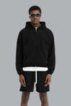 INITIAL BOXY OVERSIZED ZIP THROUGH HOODIE