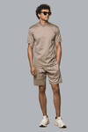 Interlock Supima Sport Shorts Lead Grey
