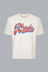 RHUDE PIT STOP T-SHIRT VINTAGE WIT/ROOD/BLAUW
