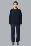 OLD' EFFECT MALFILÉ FLEECE SWEATSHIRT NAVY BLUE