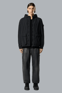 NYLON SMERIGLIATO-TC SHORT PARKA BLACK