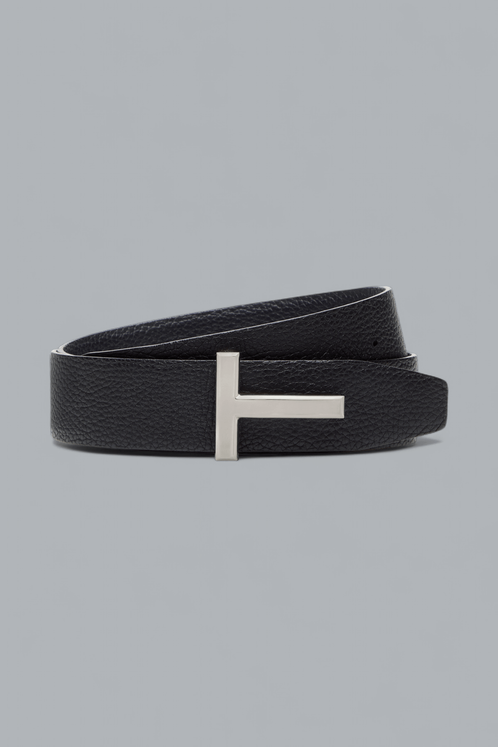 SOFT GRAIN LEATHER REVERSIBLE T BELT