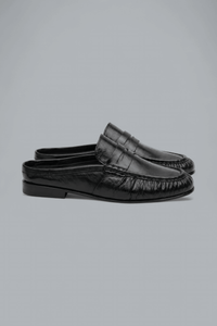 PENNY LOAFER WRINKLE MULE