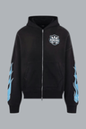 MA FLAMES ZIP HOODIE BLACK