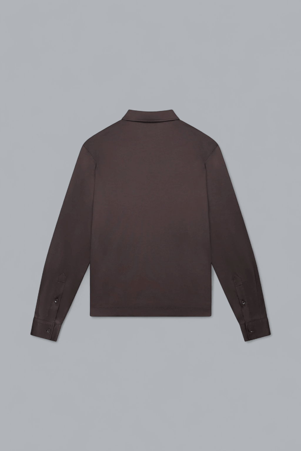 SUPIMA ZIP COLLAR LONG SLEEVE POLO SHIRT