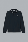 ORGANIC COTTON PIQUÉ WITH STRETCH LONG SLEEVE POLO SHIRT