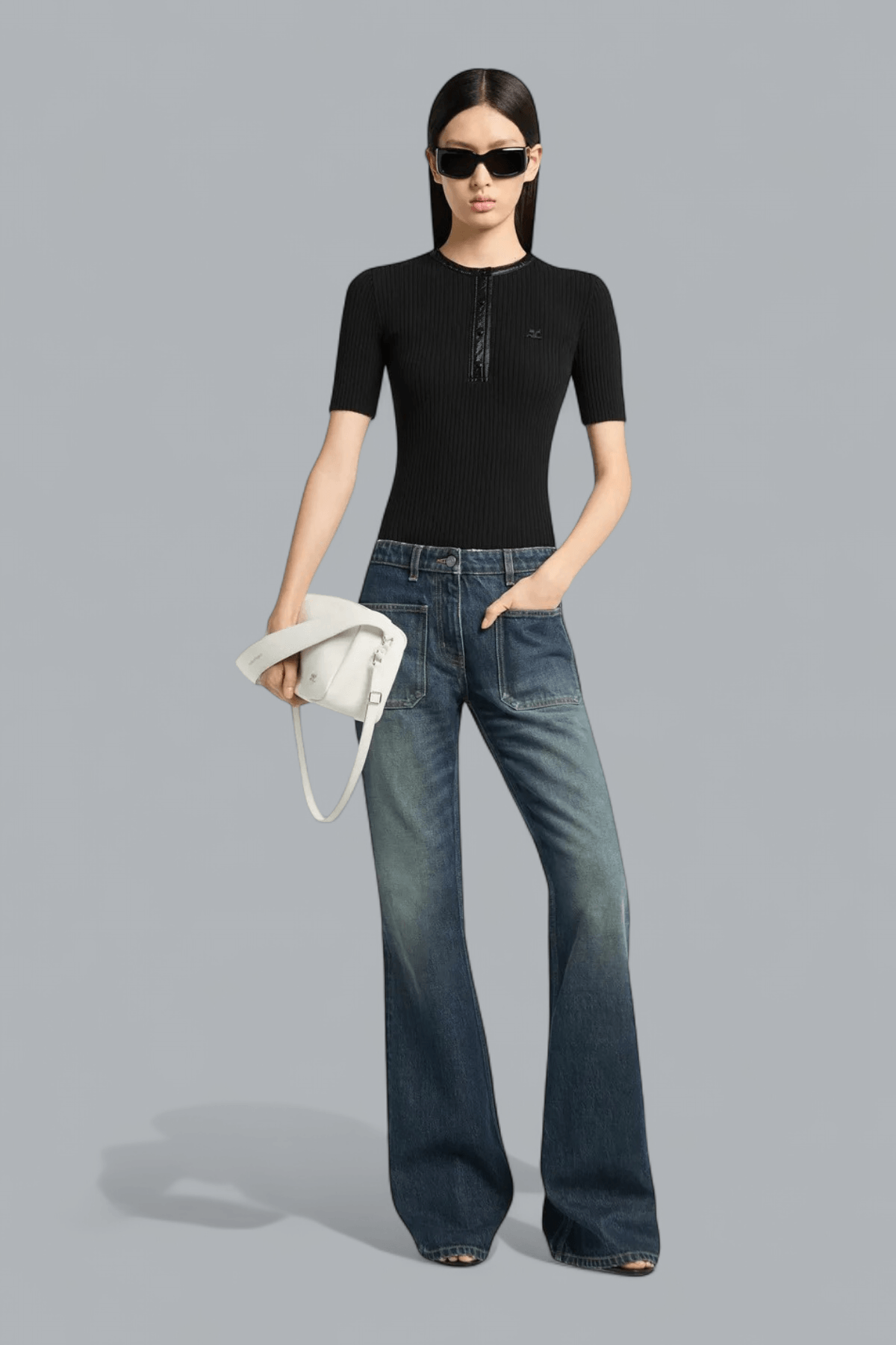 VINTAGE DENIM FLARED JEANS