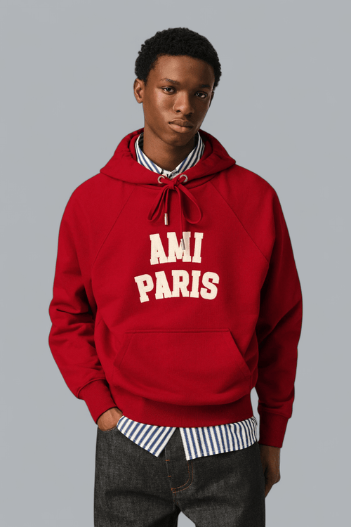 Kapuzenpullover von Ami Paris mit Filzstickerei