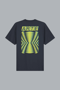 Abstract Back Print T-shirt Navy