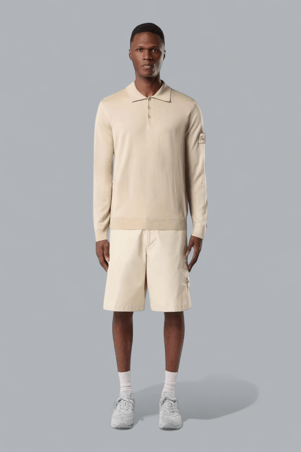 LIGHT PURE RWS WOOL GHOST POLO SHIRT