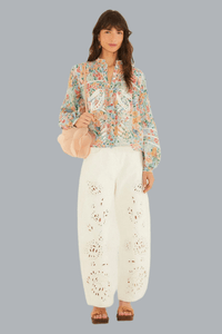 RENDEIRA MULTI COLOR CUTWORK BLOUSE