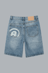 A Logo Denim Shorts