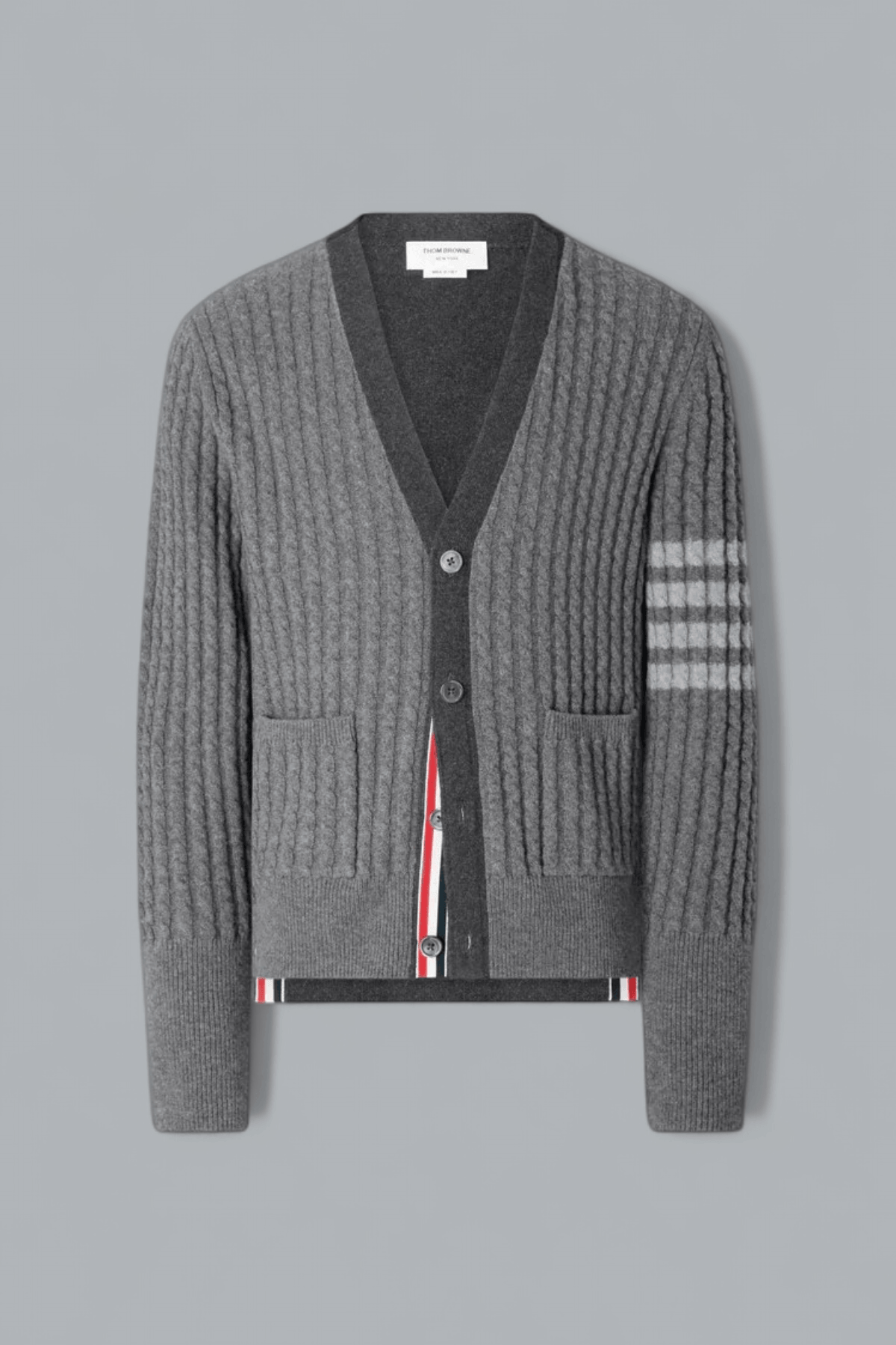 2-IN-1 BABY CABLE MERINO WOOL 4 BAR CARDIGAN