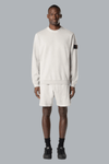 OLD' EFFECT MALFILÉ FLEECE SWEATSHIRT PEARL GREY