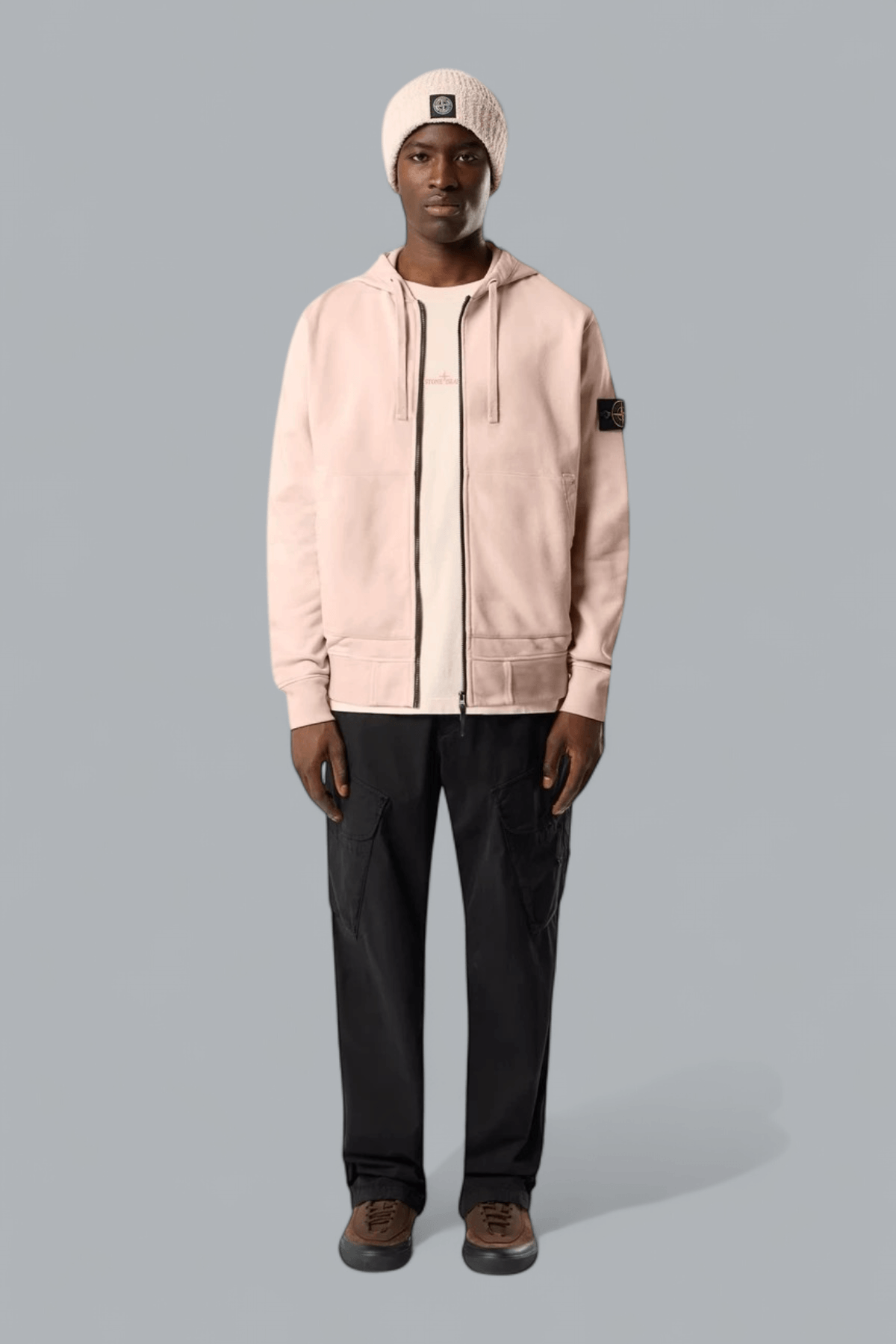 ORGANIC COTTON FLEECE ZIP THROUGH HOODIE