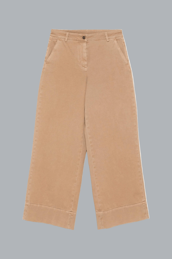 MONCLER WIDE LEG PANTS Beige WOMEN
