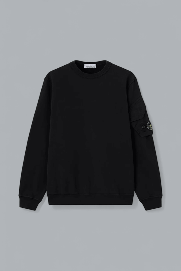 BRUSHED ORGANIC COTTON FLEECE SWEATER
