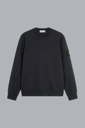 Sweatshirt van biologisch katoen fleece, marineblauw.