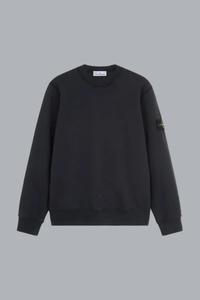 Sweatshirt van biologisch katoen fleece, marineblauw.
