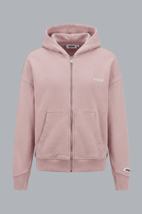 Washed A Logo Zip Through Hoodie