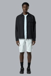 OLD' EFFECT BRUSHED ORGANIC COTTON CANVAS SHIRTS NAVY BLUE
