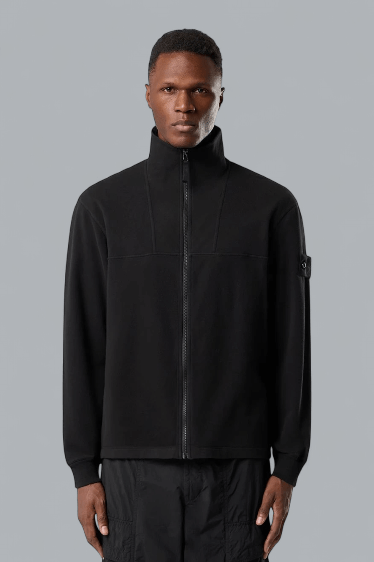 ORGANIC COTTON STRETCH FLEECE GHOST ZIP THROUGH JUMPER