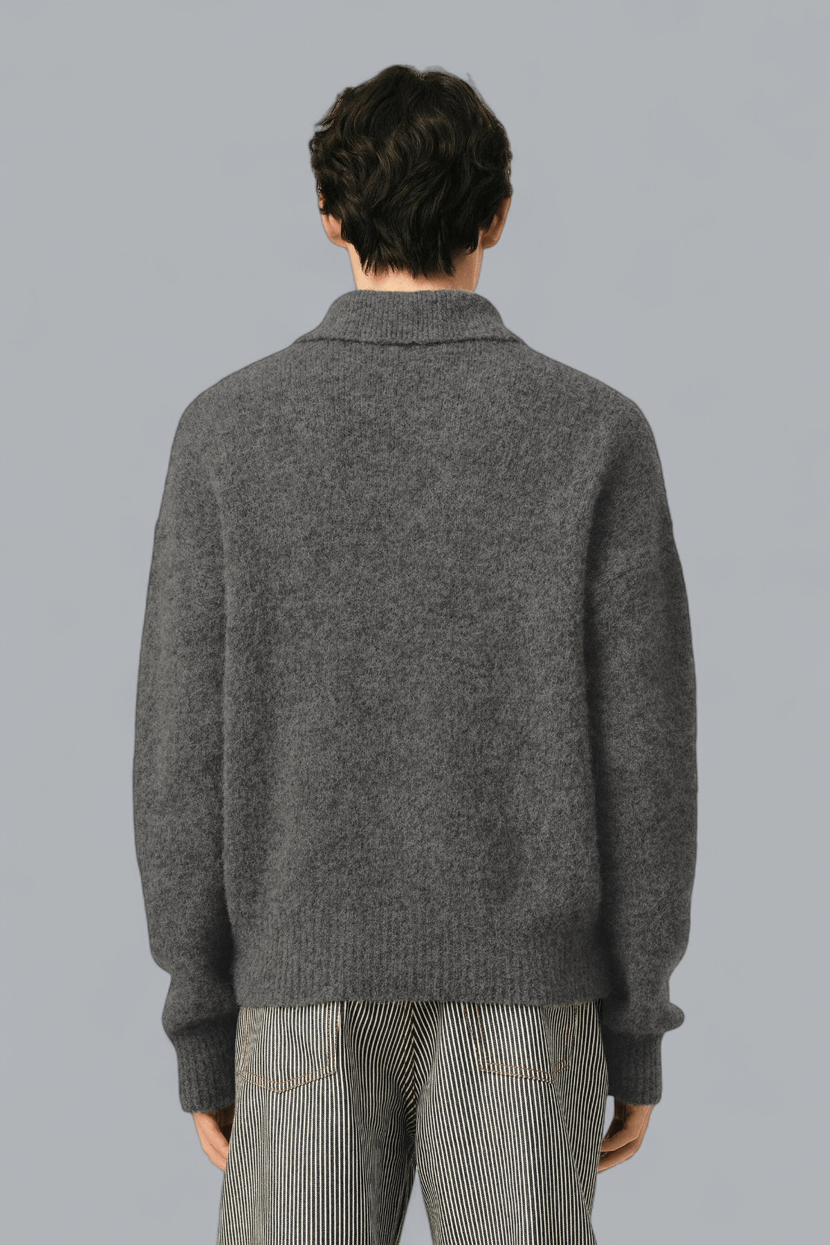 WOOL AND ALPACA AMI POLO SHIRT