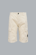 STRETCH SATEEN CARGO LENS SHORTS