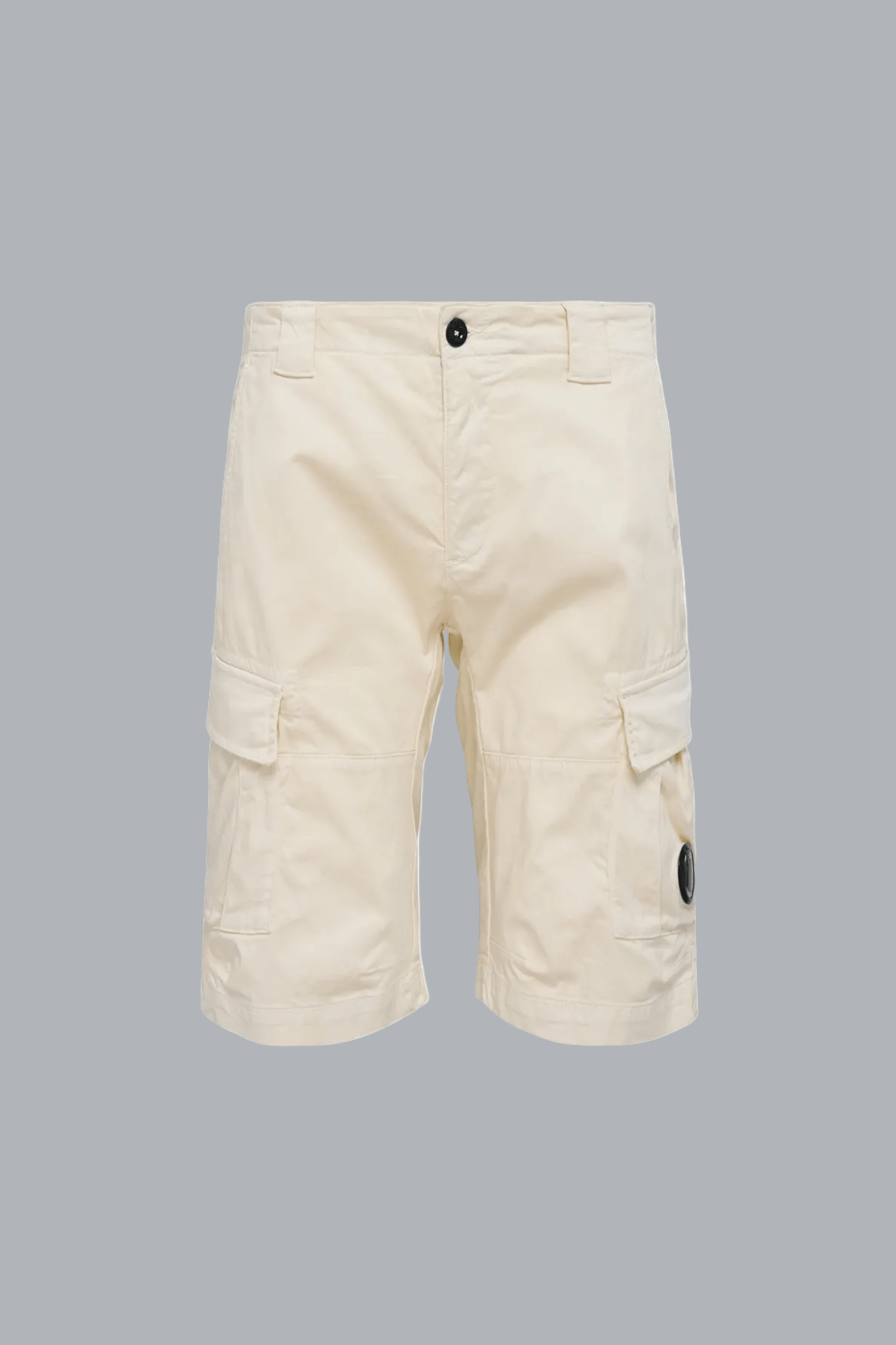STRETCH SATEEN CARGO LENS SHORTS