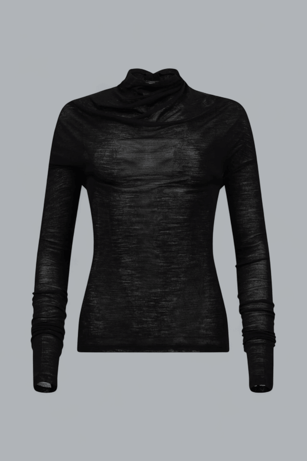 DRAPED LONG SLEEVE TOP